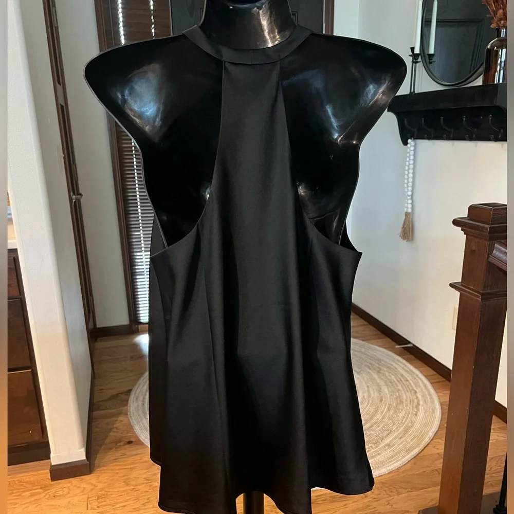 LOFT Satin Cowl Neck Cami Size Small Black - Picture 3 of 7